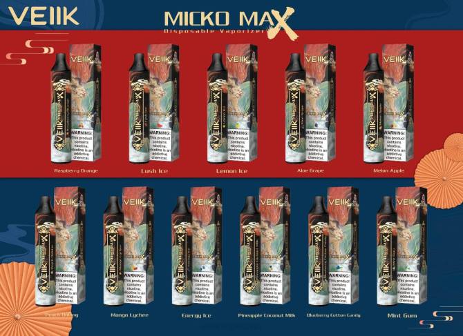 VEIIK Micko MAX vaporizzatore usa e getta 1500 puff uva d\'aloe 40L643 VEIIK Vape Price